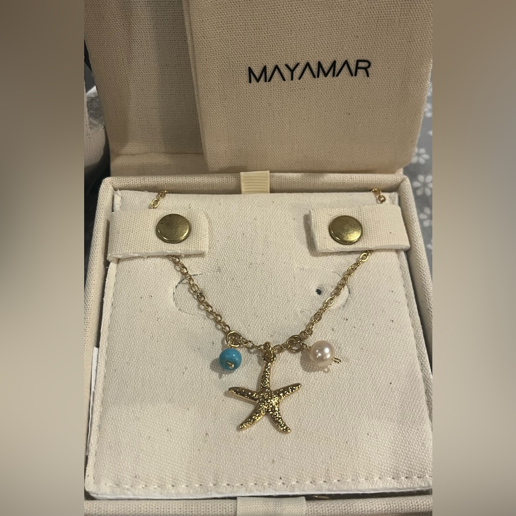Mayamar Gold Starfish Pendant Necklace New With Dust Bag And Gift Box